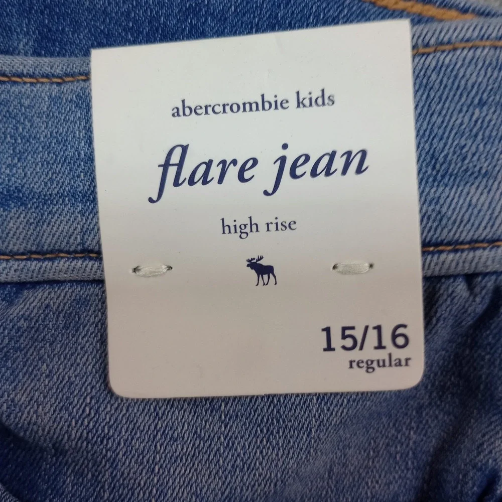 Abercrombie Kids High Rise Flare Girls Jeans 15 - 16 Casual Back to School Y2K‎
